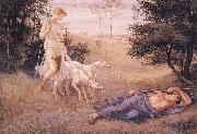 Walter Crane Diana and Endymion France oil painting artist